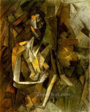 Femme nue assise 1 1909 Cubism Oil Paintings